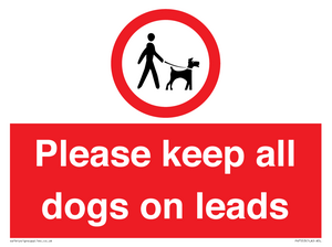 Please keep all dogs on leads